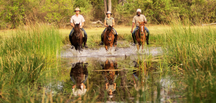 Safari à cheval autour du Cha Cha Metsi au Botswana - Caval&go