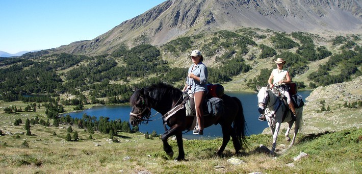 Randonnée équestre dans les Pyrénées - Les lacs d