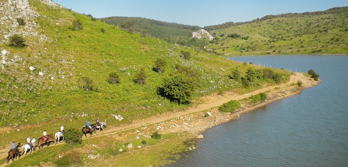 Randonnée équestre à travers la Sicile jusqu